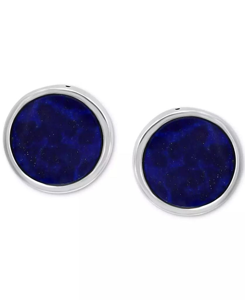 Effy EFFY® Men's Lapis Lazuli Stud Earrings in Sterling Silver (Also in Malachite)