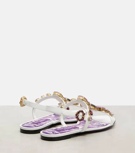 Dolce
Gabbana Embellished leather slingback sandals 2
