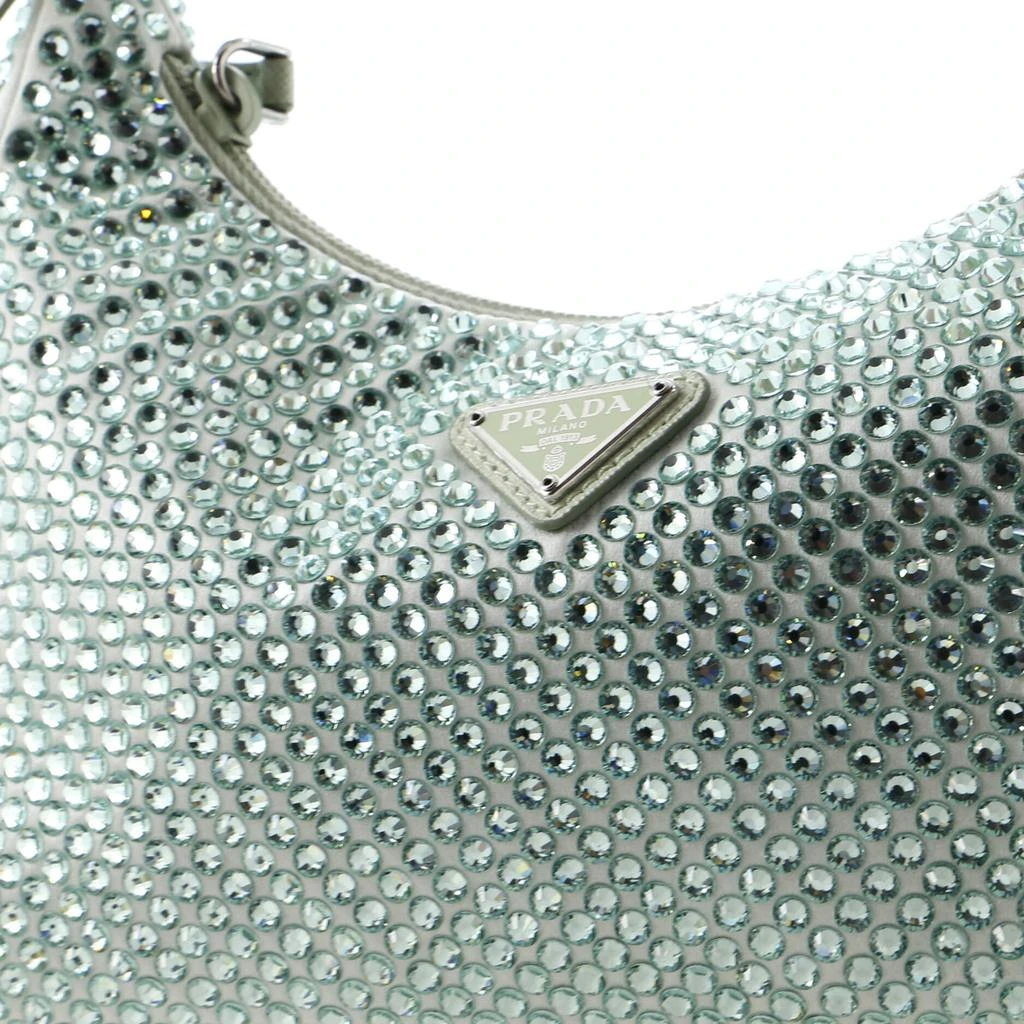 Prada Re-Edition 2000 Hobo Crystal Embellished Satin Mini 6