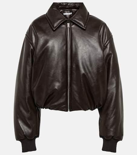 Shop Padded coated jersey bomber jacket on Sale at