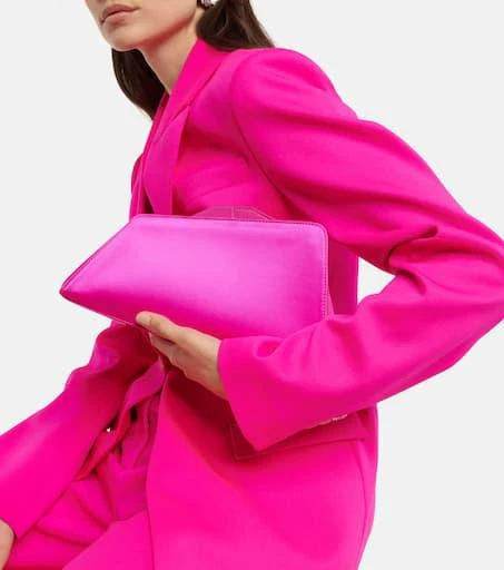 The Attico 8.30 PM silk-blend clutch 2