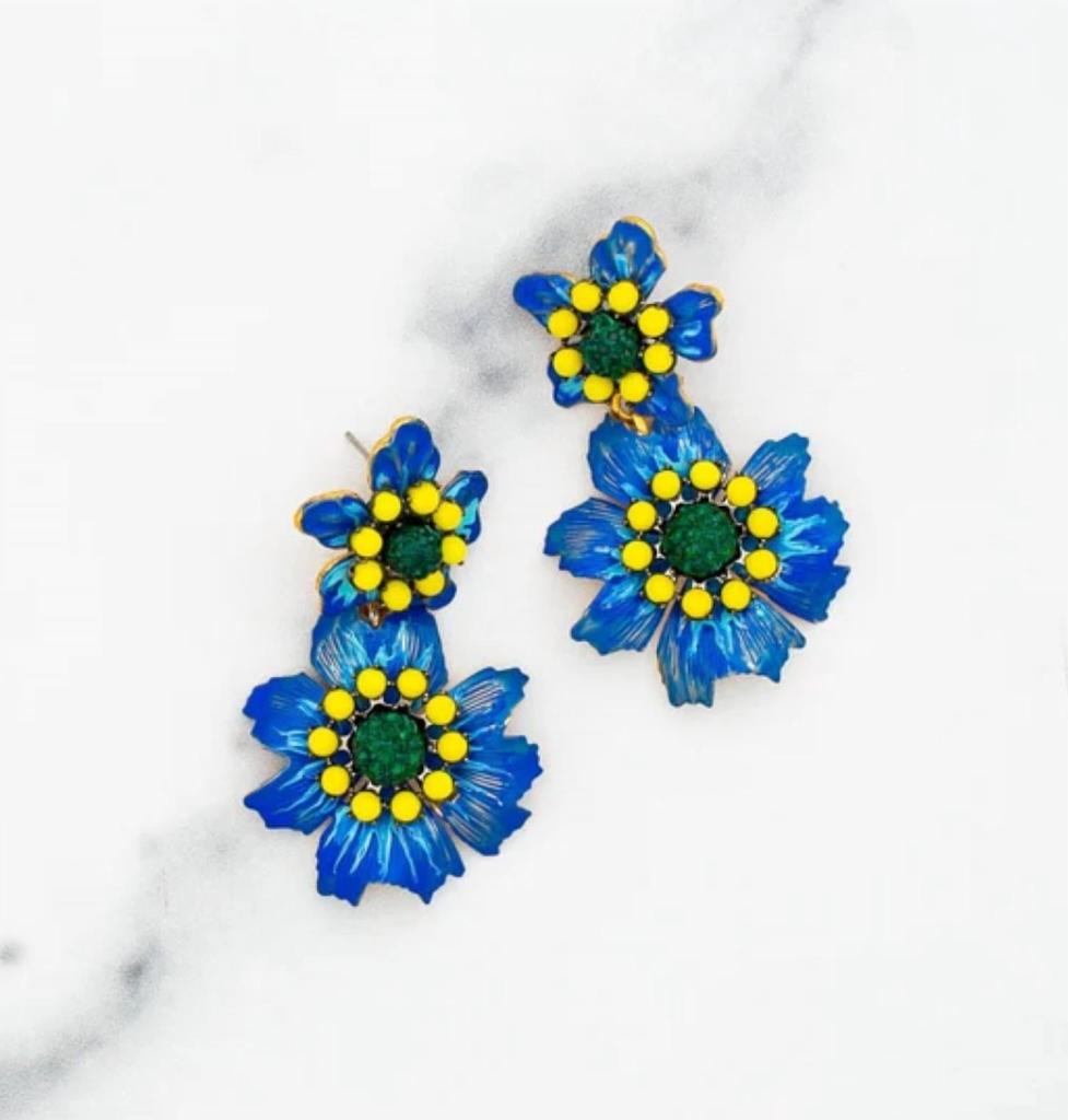 Elizabeth Cole Susan Earrings In Blue