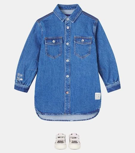 scotch and soda denim dress Scotch & Soda A-line Denim Long Sleeve Dress Blue 16 Years Girl