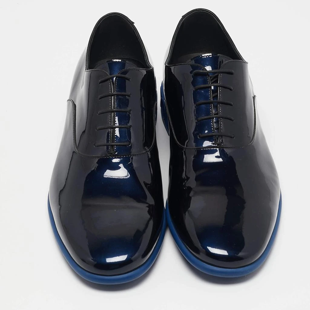 Louis Vuitton Louis Vuitton Blue/Black Ombre Patent Leather Lace Up Oxfords Size 44 3