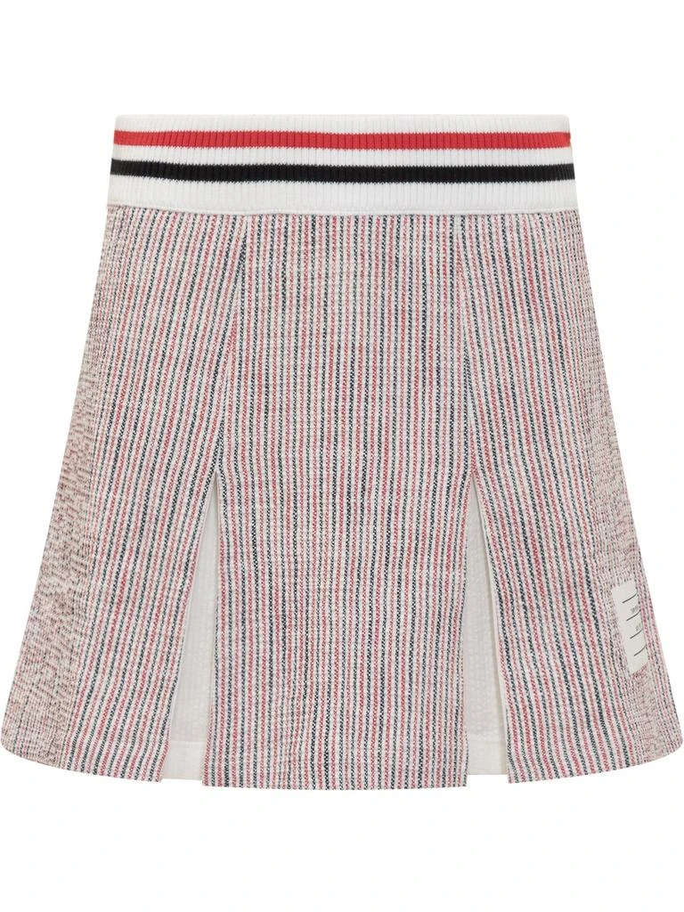 Thom Browne Thom Browne RWB Striped Tweed Pleated Skirt 1