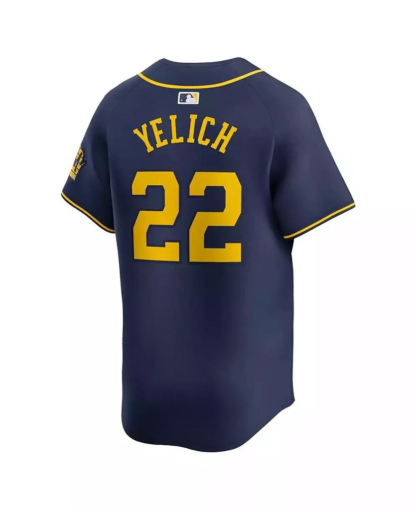 NIKE Men's Christian Yelich Navy Milwaukee Brewers Alternate Limited Player Jersey 2