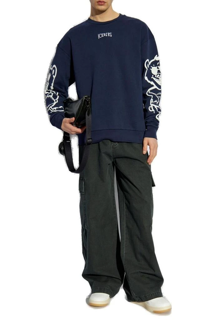 Iceberg Iceberg Logo Embroidered Crewneck Sweatshirt 4