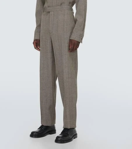 Bottega Veneta Knotted mélange straight pants 3