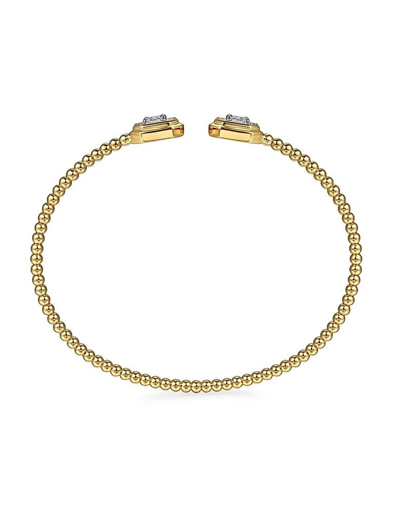 Gabriel 
Co Bujukan 14K Yellow Gold 
0.78 TCW Diamond Cuff Bracelet 3