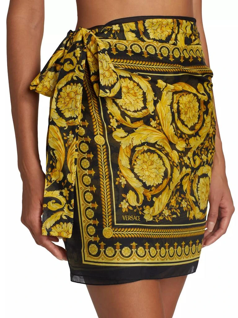 Versace Baroque Print Silk-Cotton Pareo 5