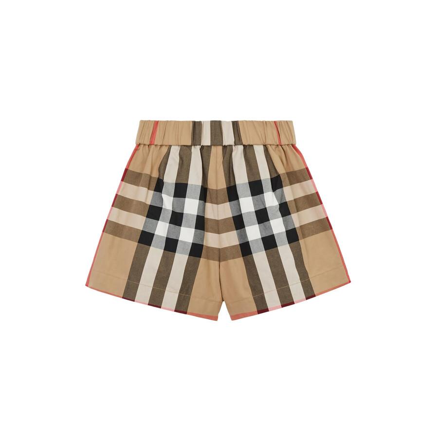 Burberry Girls Nicoletta Vintage Check Cotton Shorts