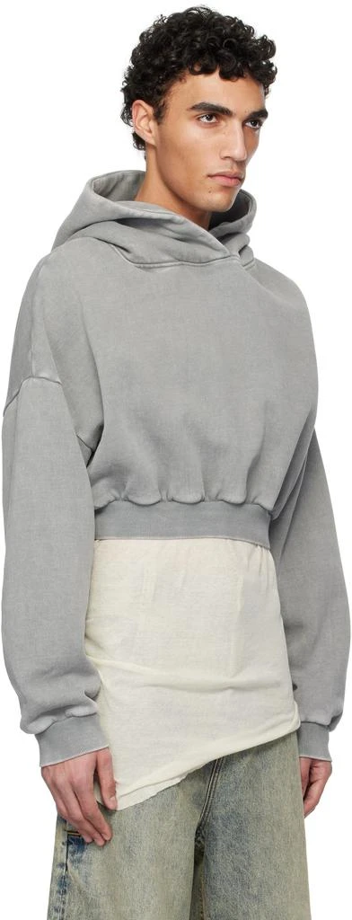 Entire Studios Gray Cropped Heavy Hoodie 2