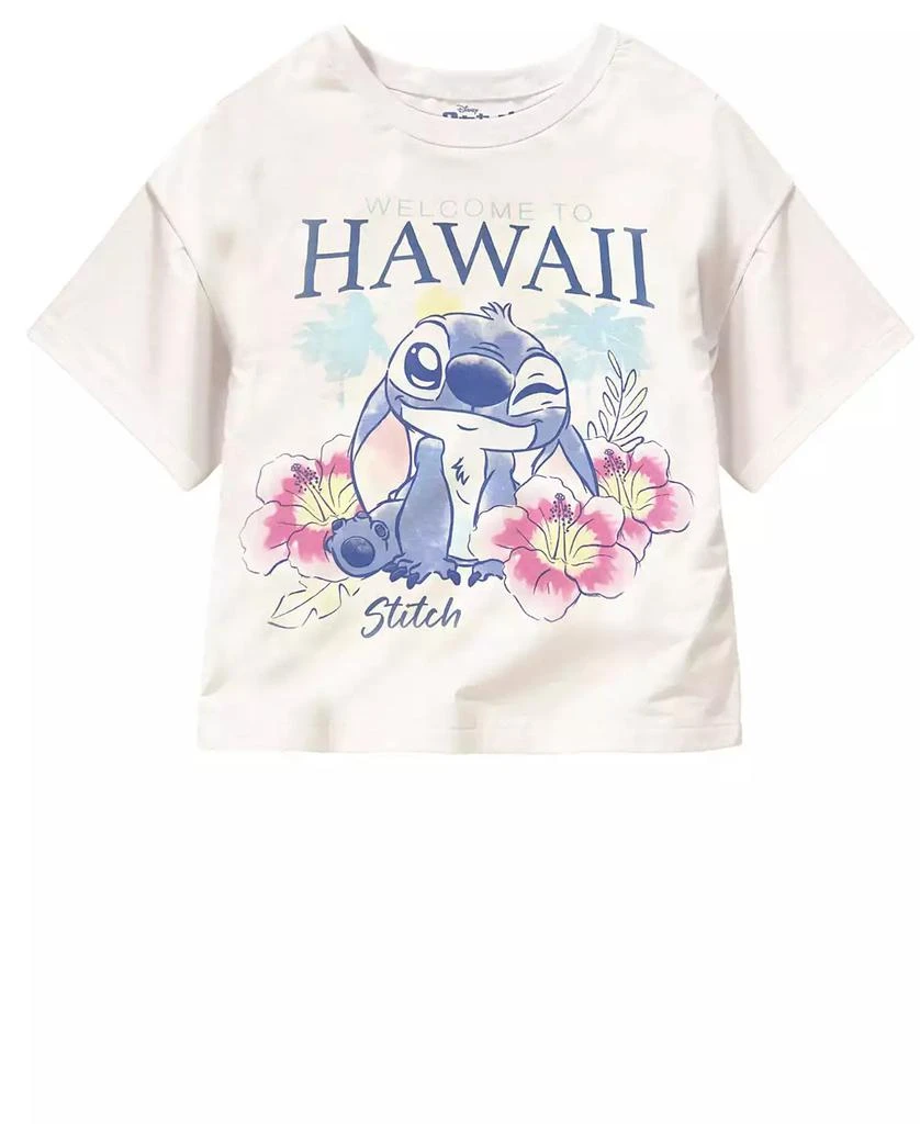 Disney Big Girls Stitch Short Sleeve Kauai Chief Value Cotton T-Shirt 1