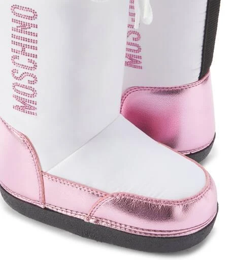 Moschino Logo faux leather snow boots 4