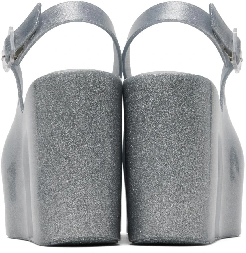 Melissa Silver Groovy Wedge Heels 2