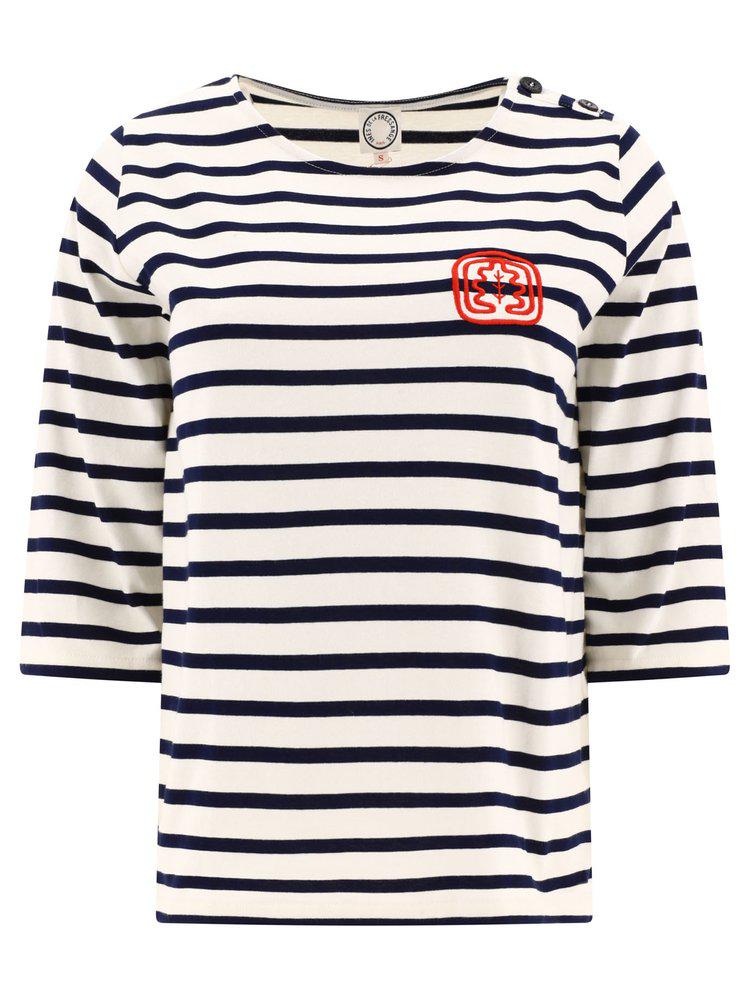 INES DE LA FRESSANGE Ines De La Fressange Striped Long Sleeve Top