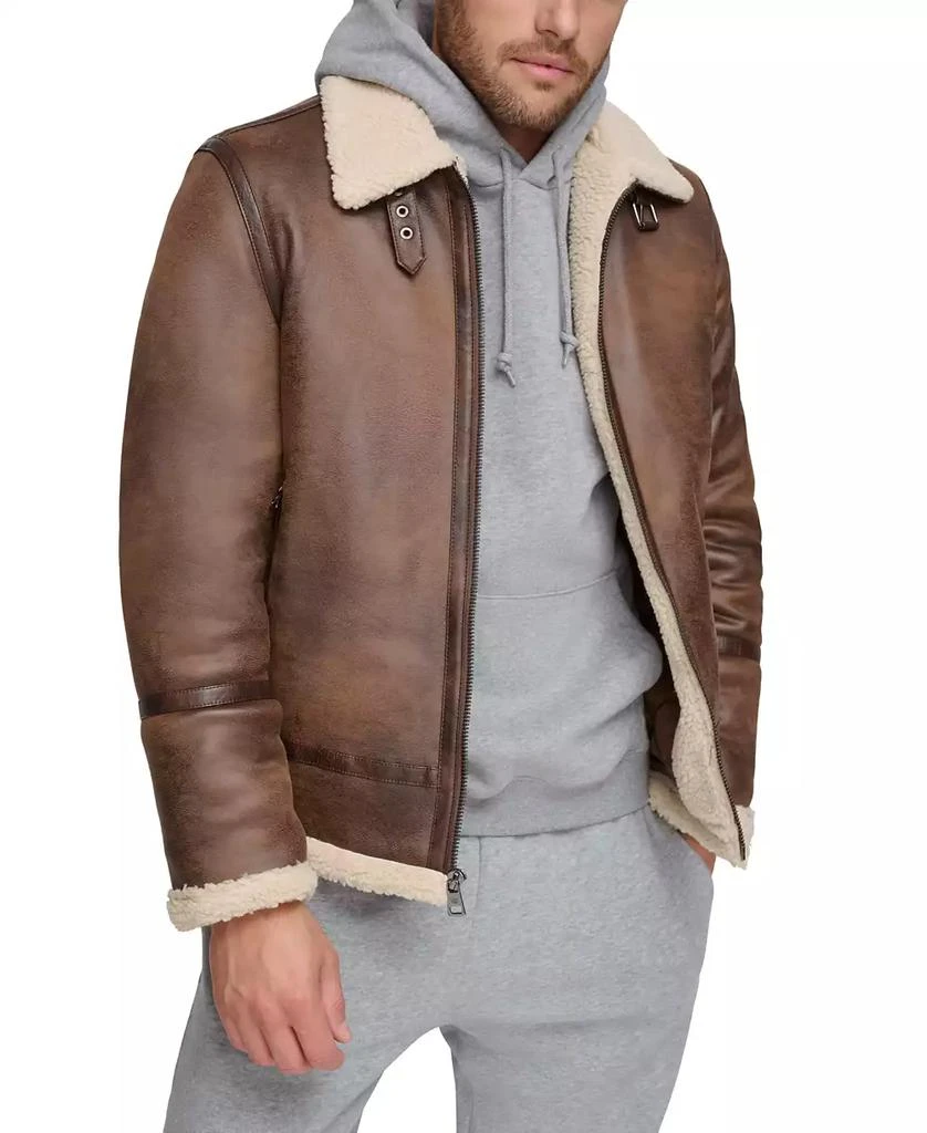 Calvin Klein Men's Classic Faux Shearling B-3 Bomber Jacket 3