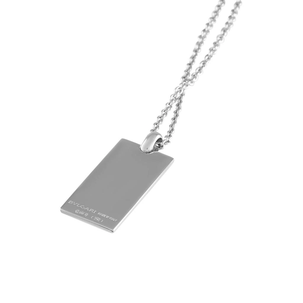 BVLGARI 18K White Gold Ingot Bar Necklace BV20-031325 4