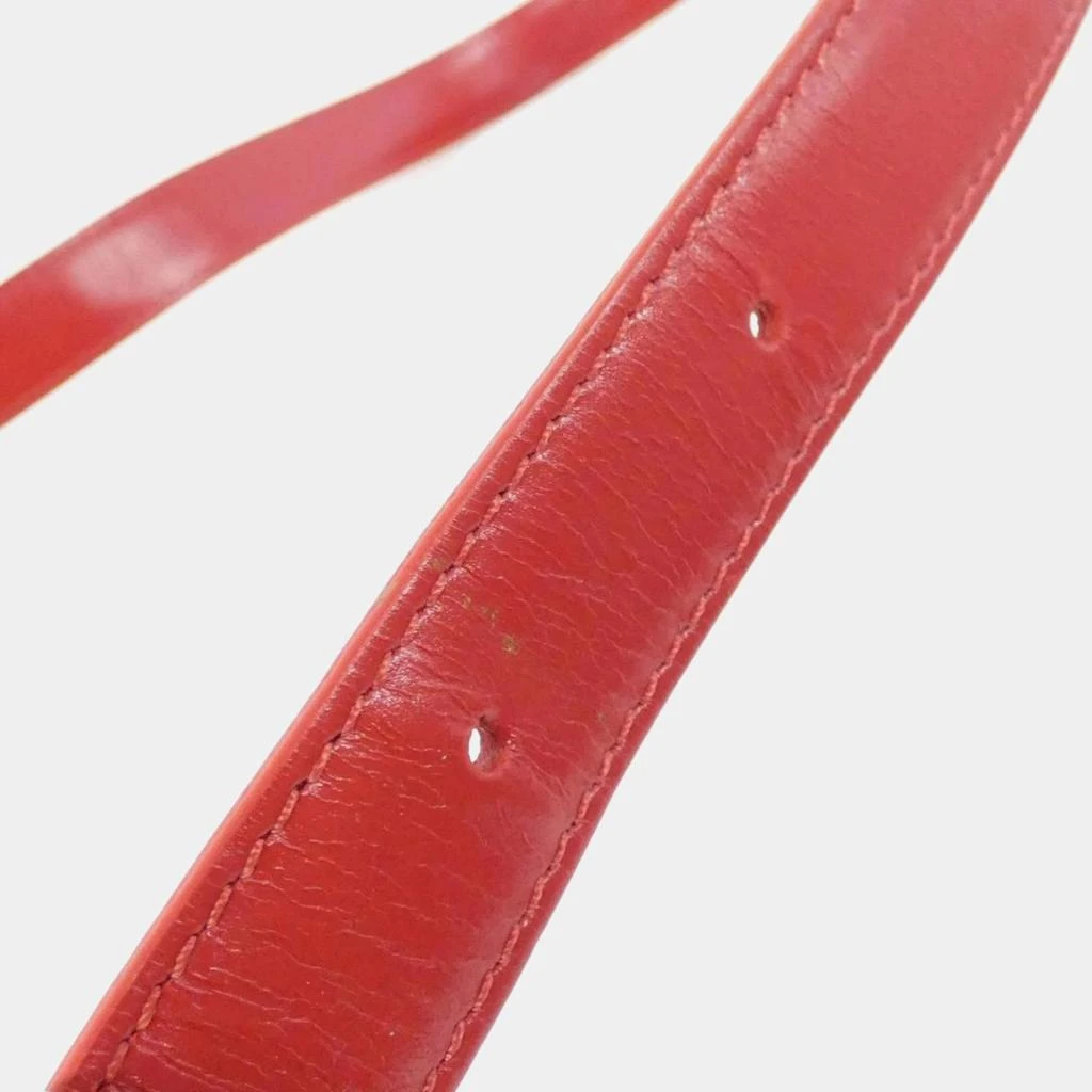 Celine Celine Red Leather Classic Triomphe Shoulder Bag 5