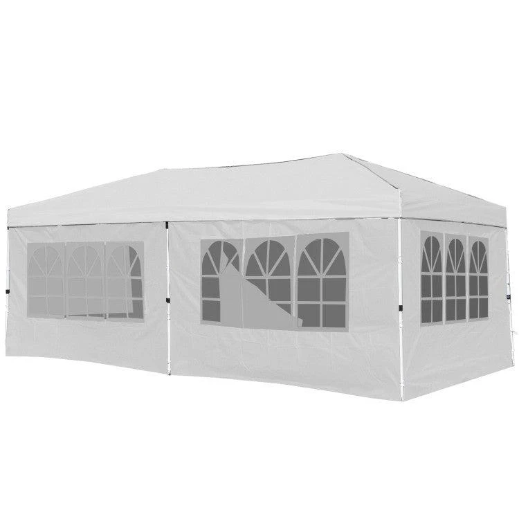 Hivvago 10 X 20 Feet Pop up Canopy Tent Instant Setup with 6 Sidewalls