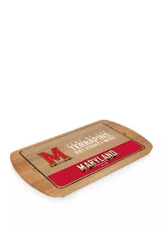 Toscana Ncaa Maryland Terrapins Billboard Glass Top Serving Tray