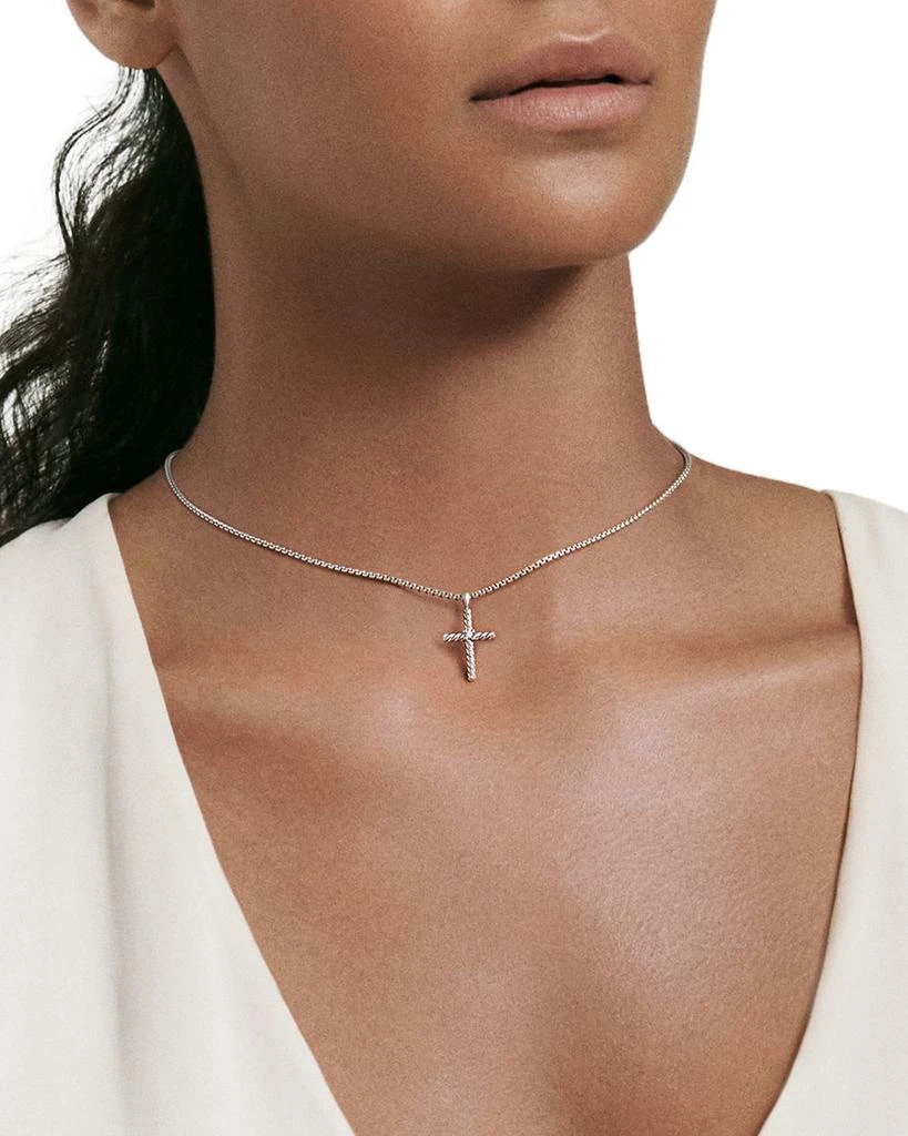 David Yurman Cable Classics Cross Necklace with Diamond 3
