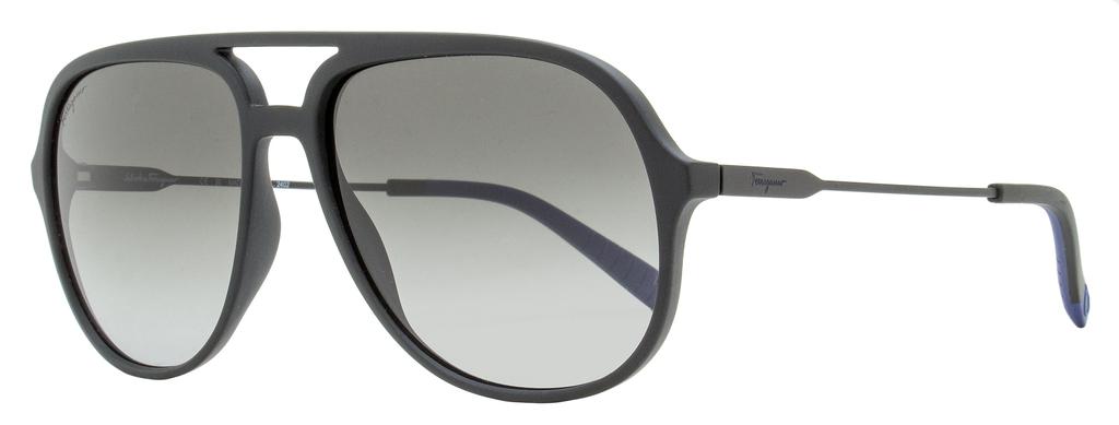 Salvatore Ferragamo Ferragamo Men's Pilot Sunglasses SF999S 002 Matte Black 60mm