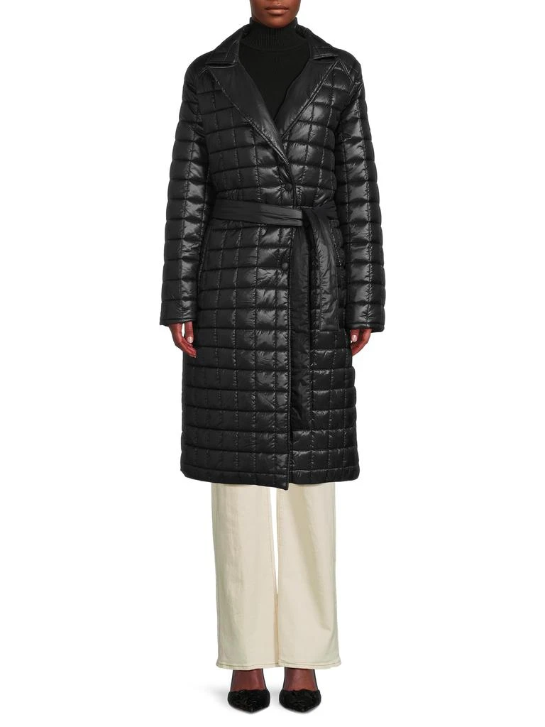 NOIZE Box Quilted Puffer Longline Coat 1