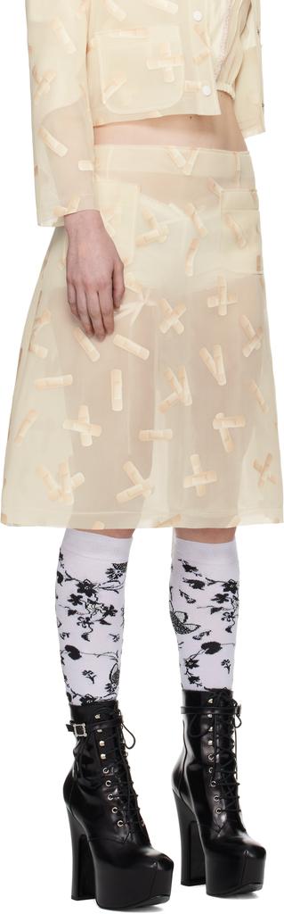 Ashley Williams Off-White Bandaid Midi Skirt