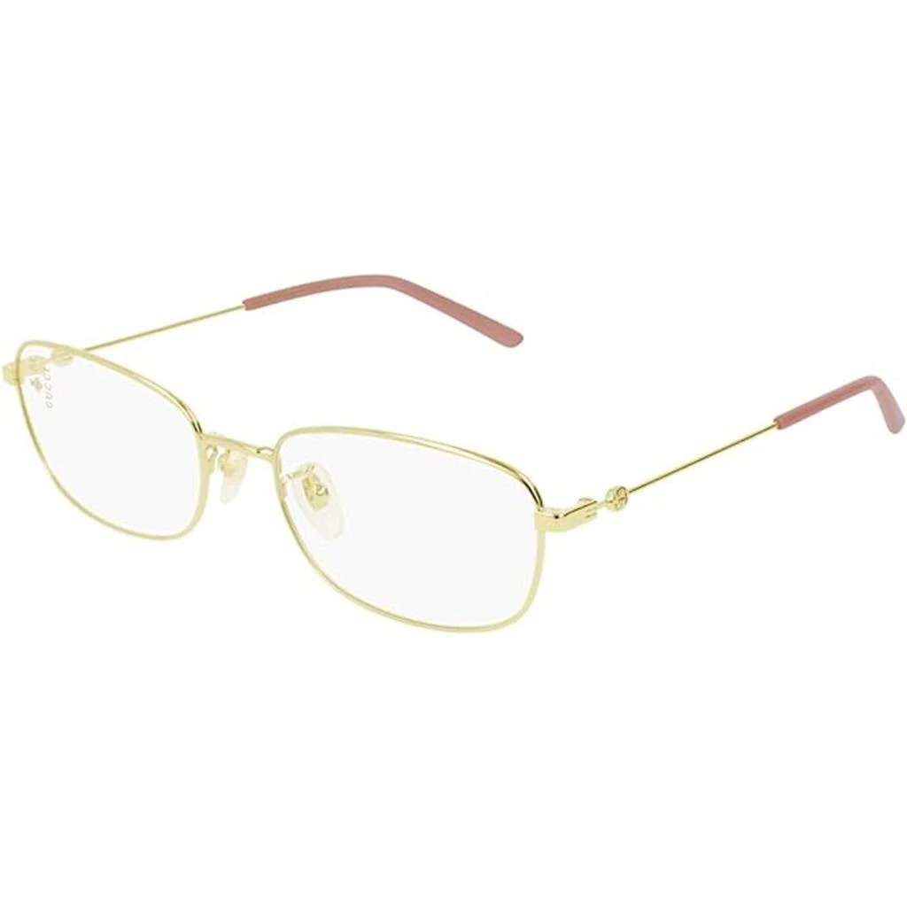 Gucci Gucci Women's Eyeglasses - Gold Rectangular Full-Rim Metal Frame | GUCCI GG0444O 1 1