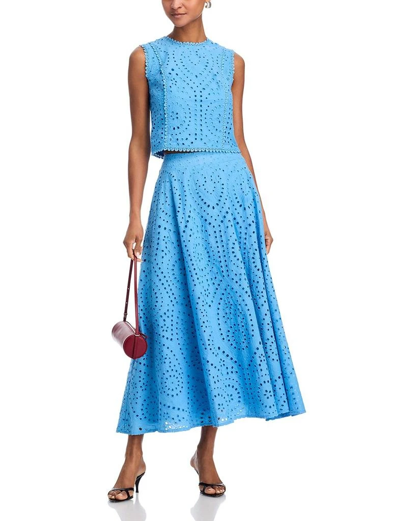 AQUA Eyelet Sleeveless Top - Exclusive 2