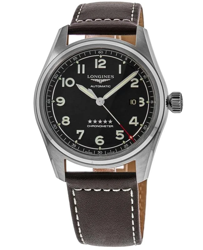 Longines Longines Spirit Automatic 42mm Black Dial Leather Strap Men's Watch L3.811.4.53.0 1