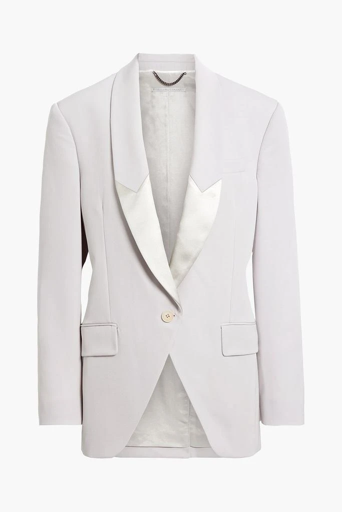 Stella McCartney Aya satin-trimmed wool-twill blazer 1