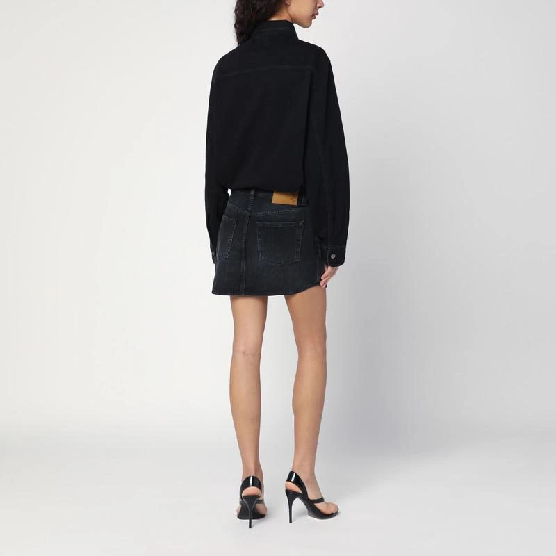 HAIKURE Washed black Tamu mini dress in denim 3
