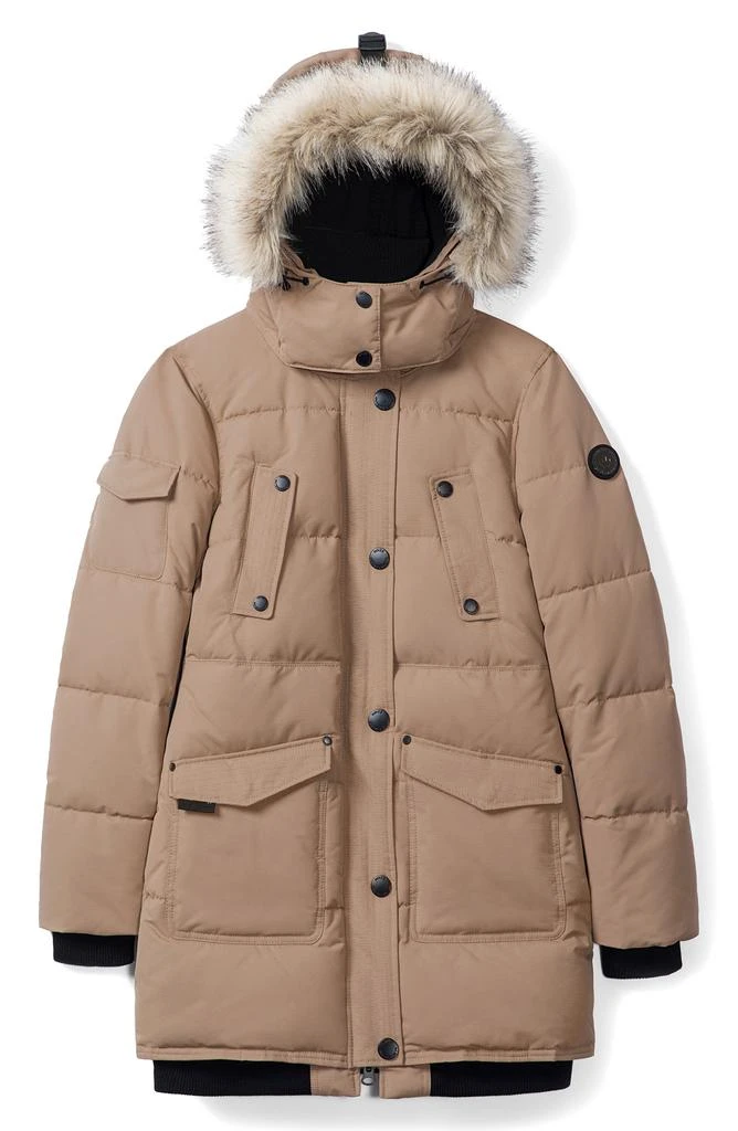 NOIZE Astrid Heavyweight Faux Fur Trim Jacket 4