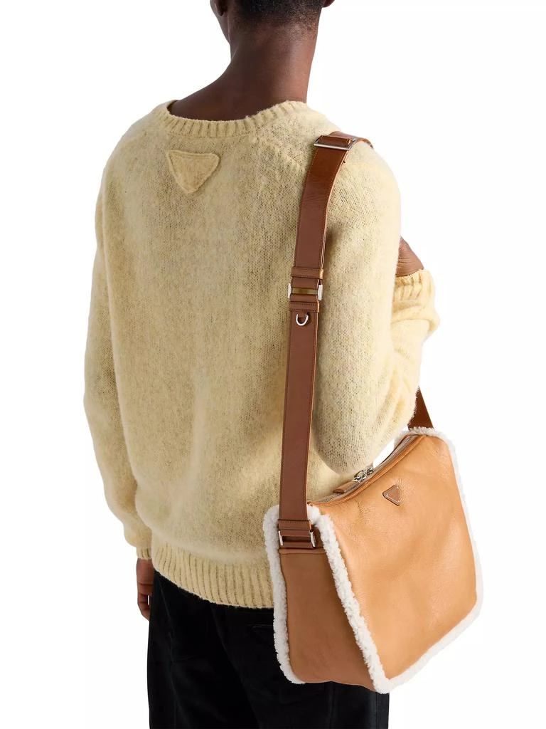 Prada Shearling Shoulder Bag 8