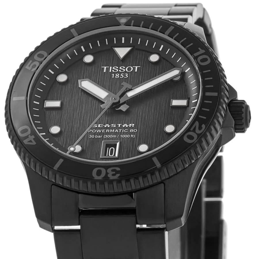 Tissot Seastar 1000 Powermatic 80 Graded Grey-Black PVD Black Steel Men's Watch 2