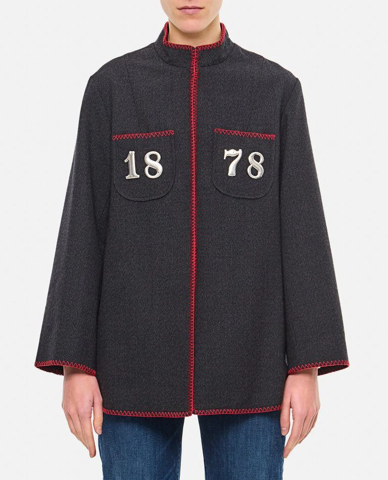 Bode New York Thornproof Blanket Short Coat 1