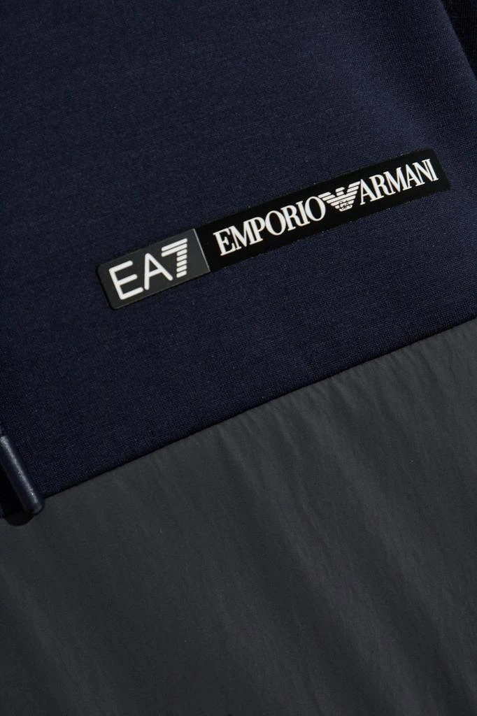 EA7 EMPORIO ARMANI Ea7 Emporio Armani Color Blocked Drawstring Hoodie 3