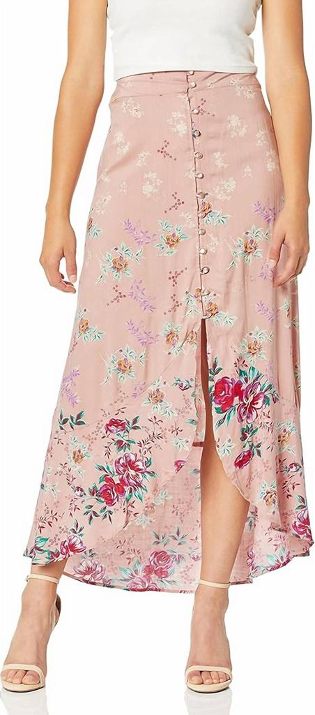 Angie Angie - Button Ruffle Maxi Skirt