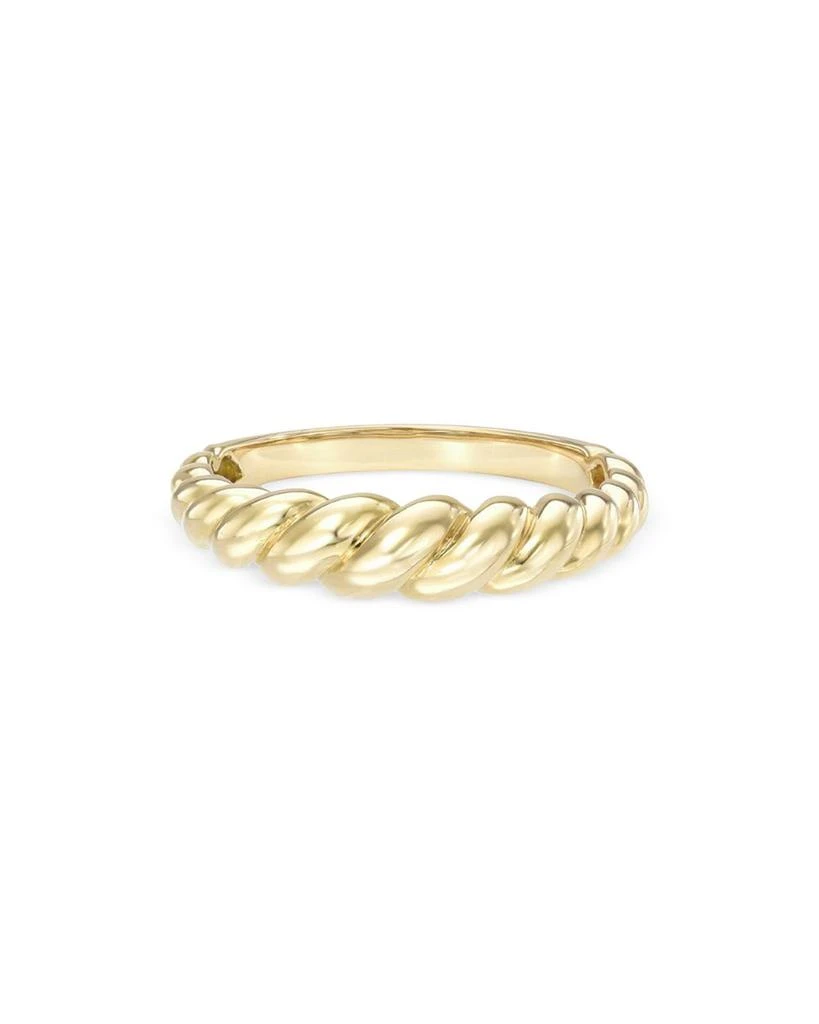 Zoe Lev 14K Yellow Gold Gradient Twist Ring 1