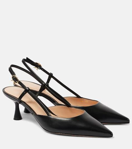 Gianvito Rossi Ascent 55 leather slingback pumps 1