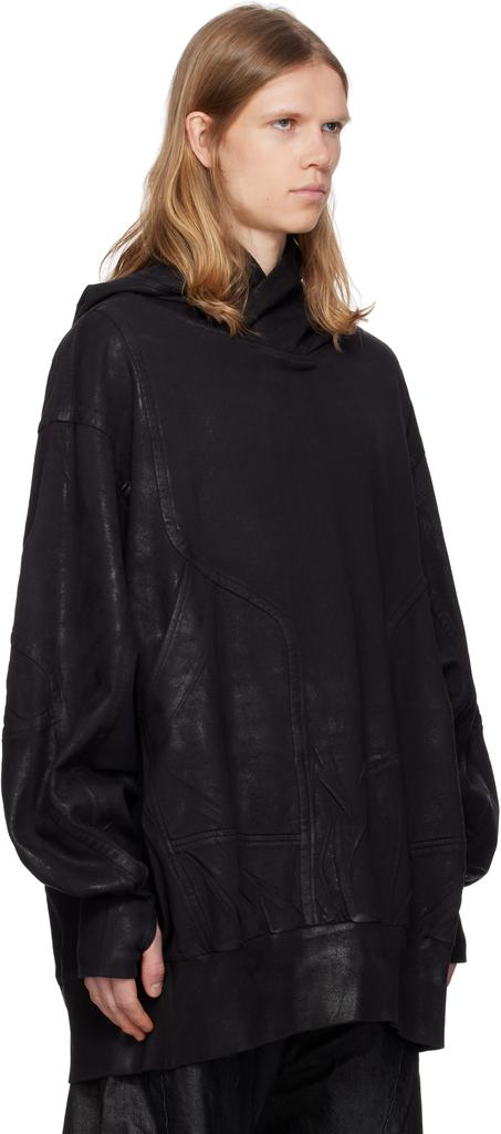 Julius Black Coated Ilium Hoodie