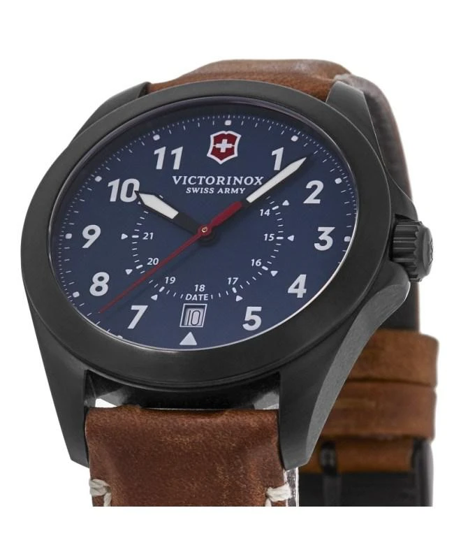 Swiss Army Victorinox Swiss Army Heritage Quartz Blue Dial Brown Leather Strap Men's Watch 241971 2