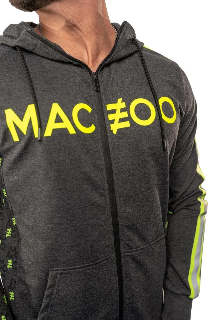 Maceoo Monogram Cotton Blend Logo Zip Hoodie 7