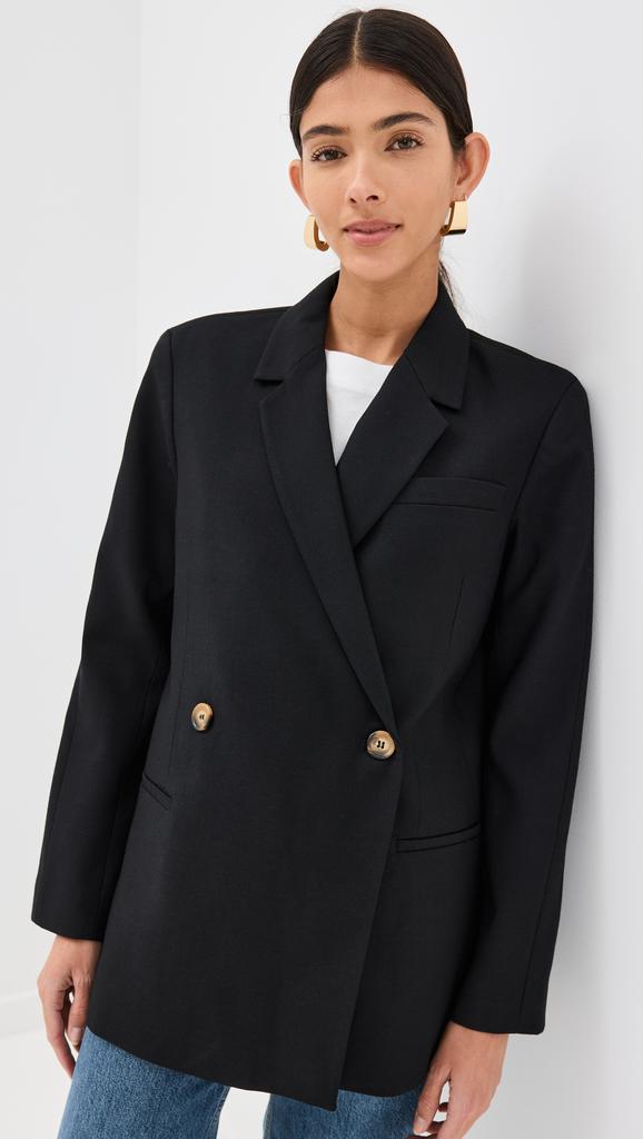 ジャケット ANINE BING Ross black double-breasted jacket ANINE BING Ross Blazer - Black