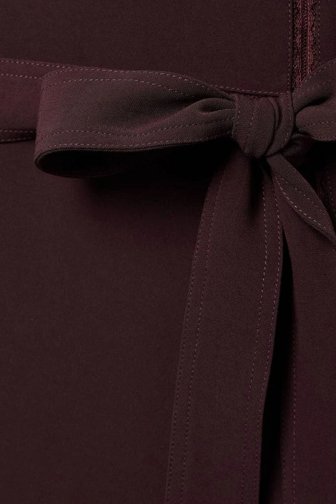 LA LIGNE Belted lace-trimmed crepe midi dress 4