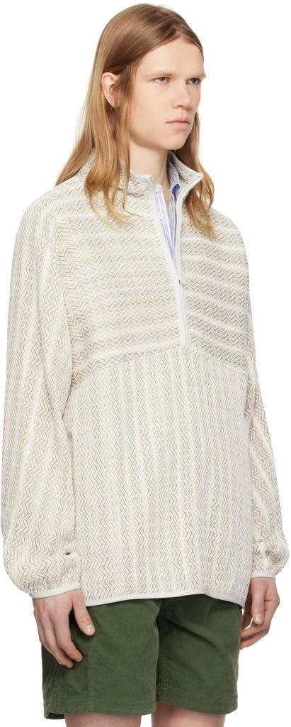 Pilgrim Surf + Supply Off-White Mosley Inlay Popover Sweater 2