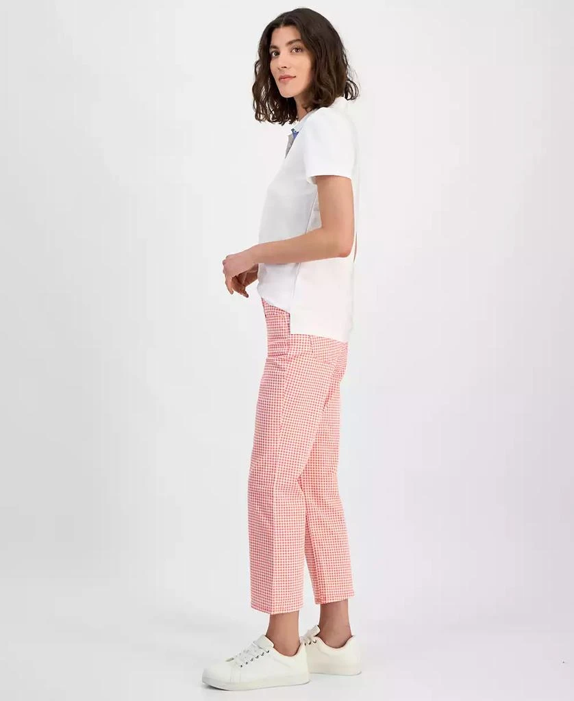 Nautica Jeans Women's Gingham Cropped Straight-Leg Pants 2