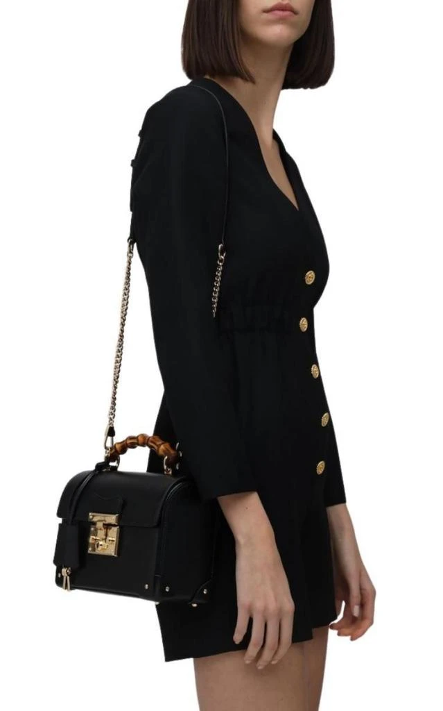 Gucci Padlock Small Bamboo Black Shoulder Bag 2